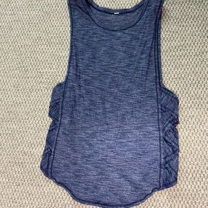 Lululemon sport tank open sides color blue
